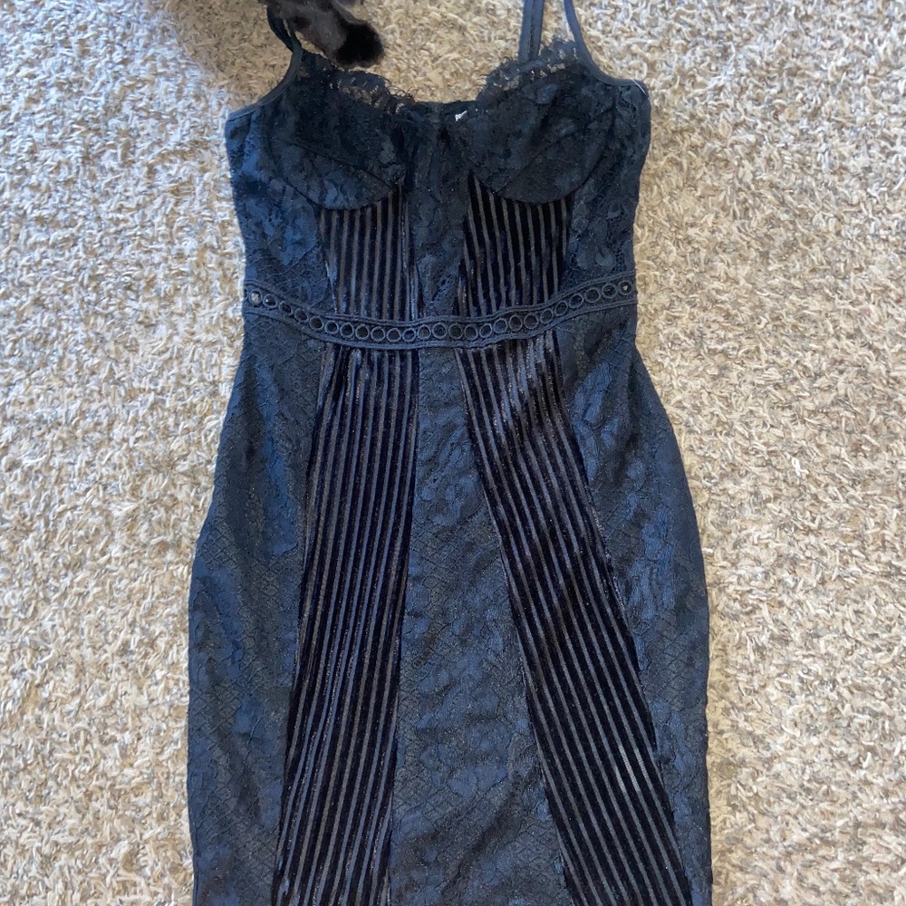 Short Goth Style Black Lace Dress